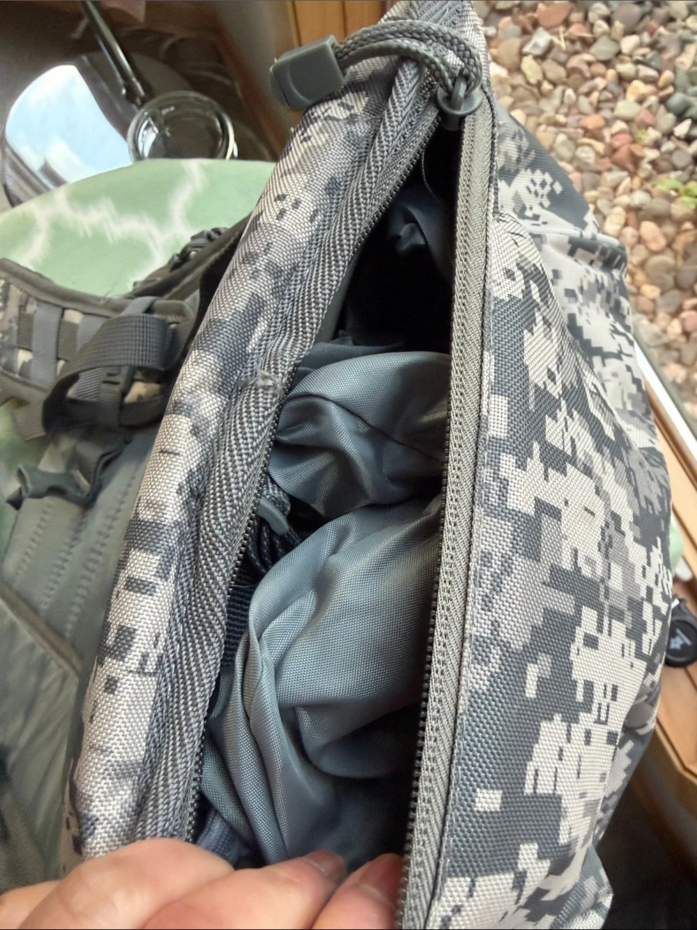 New Digital Camo Tactical Backpack - Gray, National Guard Emblem